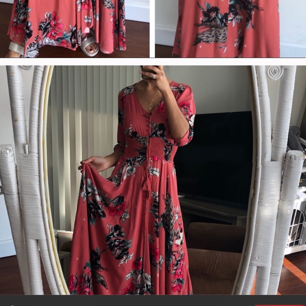 LF Jaase Indiana floral boho maxi dress S